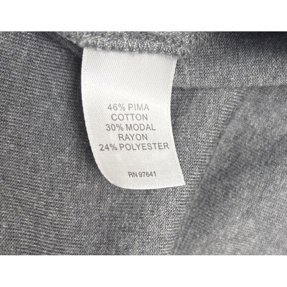 Pure J. Jill Women's Casual Gray Velour Pima Cotton Tunic Mini Dress SZ M A-line - Picture 7 of 7